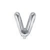 Fóliový balón Mini - Písmeno V 35cm strieborný