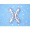 Fóliový balón Mini - Písmeno X 35cm strieborný