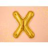 Fóliový balón Mini - Písmeno X 35cm zlatý