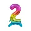 Samostojaci fóliový balón 2 dúhový 74 cm