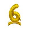 Samostojaci fóliový balón 6 zlatý 74 cm