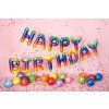 Fóliový balón Happy Birthday - dúhový