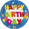 Kvalitné kompostovateľné taniere - Happy Birthday 8 ks
