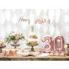 Banner ružovozlatý - Happy Birthday 16,5 x 62cm