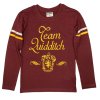 Chlapčenské tričko s dlhým rukávom - Harry Potter Metlobal bordové (Rozmiar - dzieci 134)