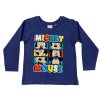 Chlapčenské tričko s dlhým rukávom - Mickey Mouse tmavomodré (Rozmiar - dzieci 110/116)