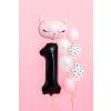 Fóliový balón narodeninové číslo 1 čierny 86 cm