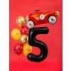 Fóliový balón narodeninové číslo 5 čierny 86 cm