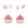Ozdoby na cupcakes - Baby Shower Dievča 12 ks
