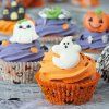 Košíčky na muffiny - Halloween biele/oranžové 36 ks