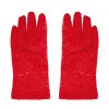 80318 5 rukavice kratke cipkovane cervene 22 cm