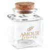 Sklenené fľaštičky s korkovým uzáverom - Amour forever