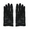 Czarne koronkowe rękawice 22 cm