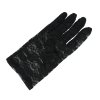 Czarne koronkowe rękawice 22 cm