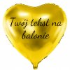 Balon foliowy z tekstem - Złote serce 43 cm