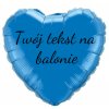 Balon foliowy z tekstem - Granatowe serce 45 cm