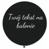 Balon z tekstem - Czarny 80 cm