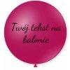 Balon z tekstem - Fuksja 80 cm