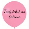 Balon z tekstem - Różowy 80 cm