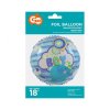 87417 1 foliovy balon baby boy kruh 45 cm