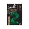 87993 1 foliovy balon cislo 2 tmavozelene 85 cm