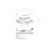 Fóliový balón - Happy New Year, strieborné