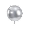 Fóliový balón - Strieborný kruh, 80 cm