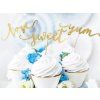 Ozdoby na cupcakes - Zlaté nápisy 6 ks