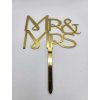 Zápich na tortu - Mr & Mrs zlatý