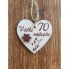 Drevená dekorácia - Všetko najlepšie 70