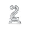 Samostojací fóliový balón 2 strieborný 70 cm