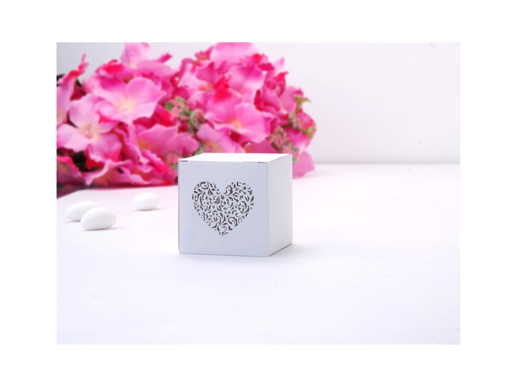 Cutiuţă cu inimă sculptată Ornament 10 buc