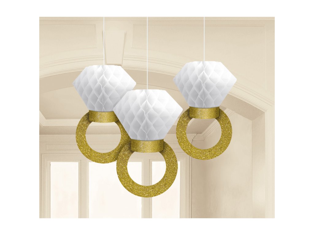 Decoraţiune pentru nuntă în formă de inele - 3buc