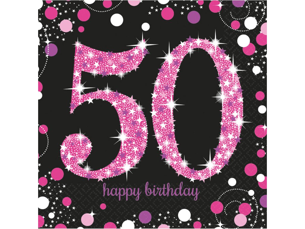 Servtele 50. aniversare roz strălucitor