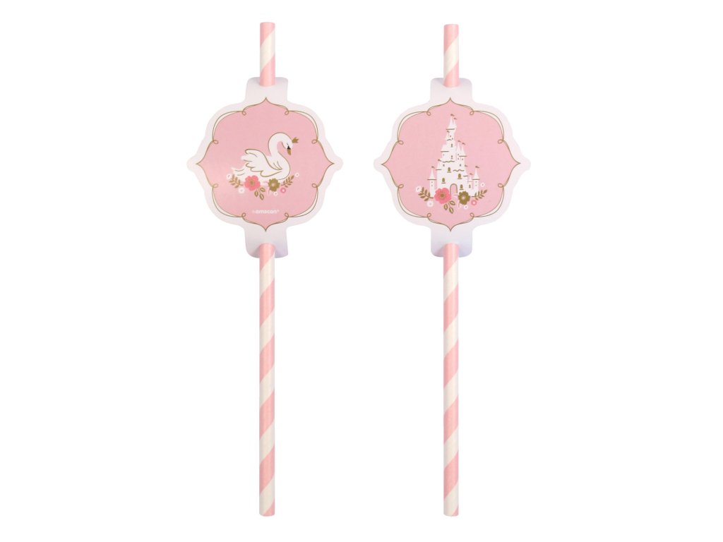 Paie de hârtie roz Princess for a day 8 buc