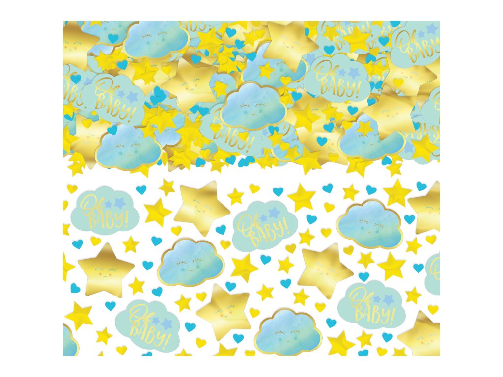 Confetti - Oh Baby! albastru, auriu