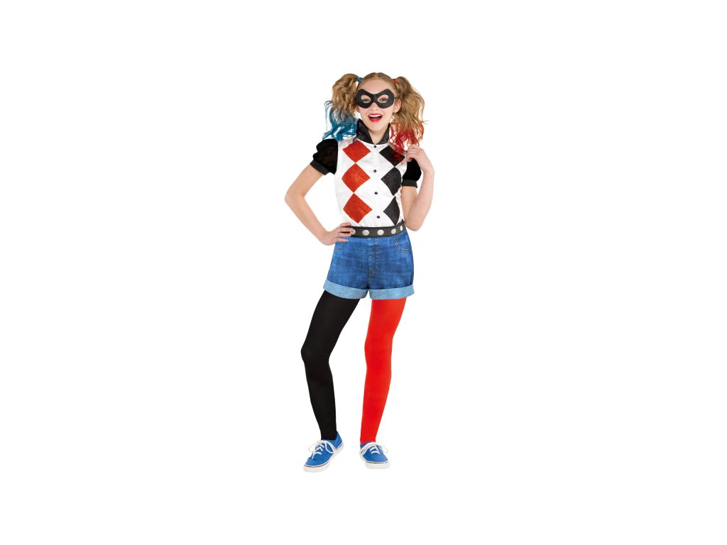 Costum copii - Harley Quinn alb-negru