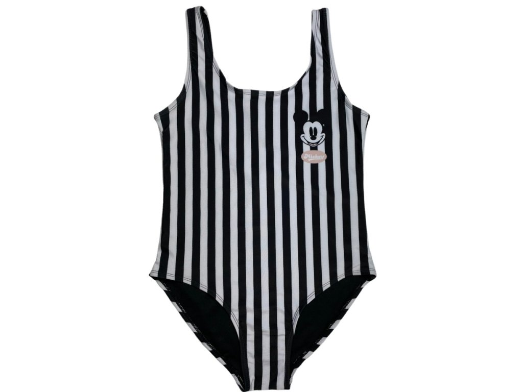 Costum de baie dintr-o singură piesă - în dungi Mickey Mouse