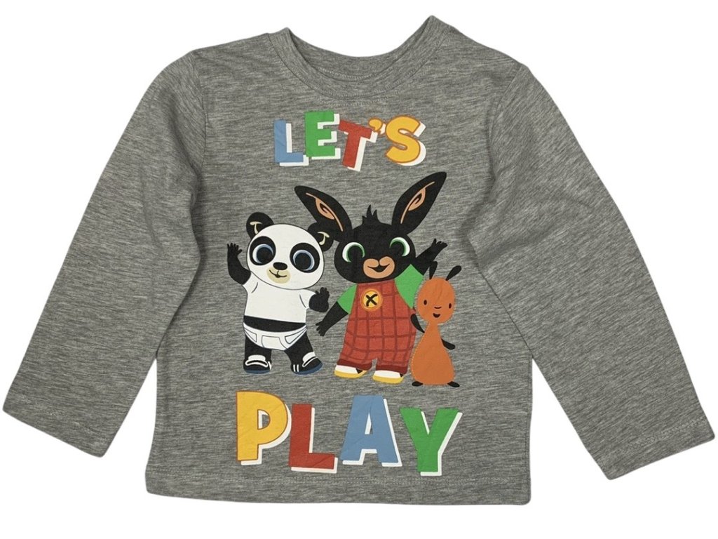 Tricou pentru copii cu mâneci lungi - Bing gri
