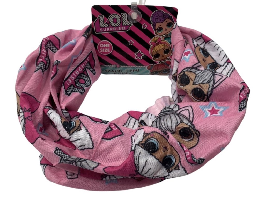 Eșarfă pentru copii - LOL Surprise roz