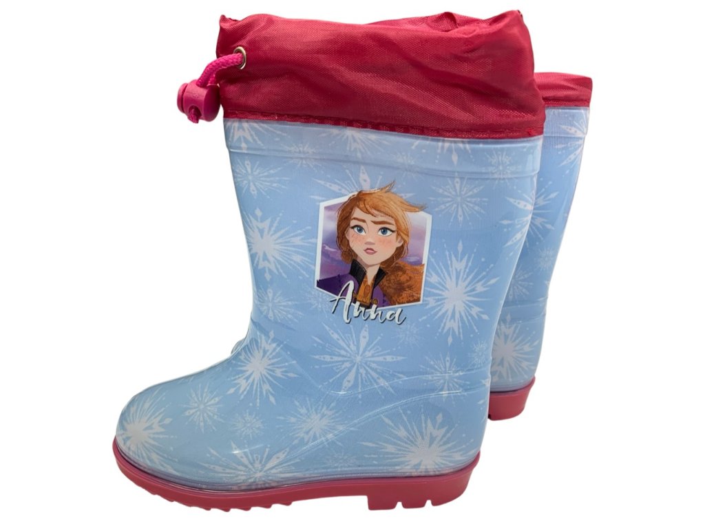 Cizme de cauciuc pentru fete - Frozen albastru-roz
