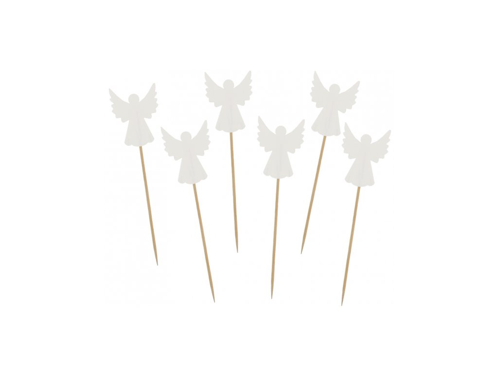 Decorațiuni cupcake - Înger alb 12 buc
