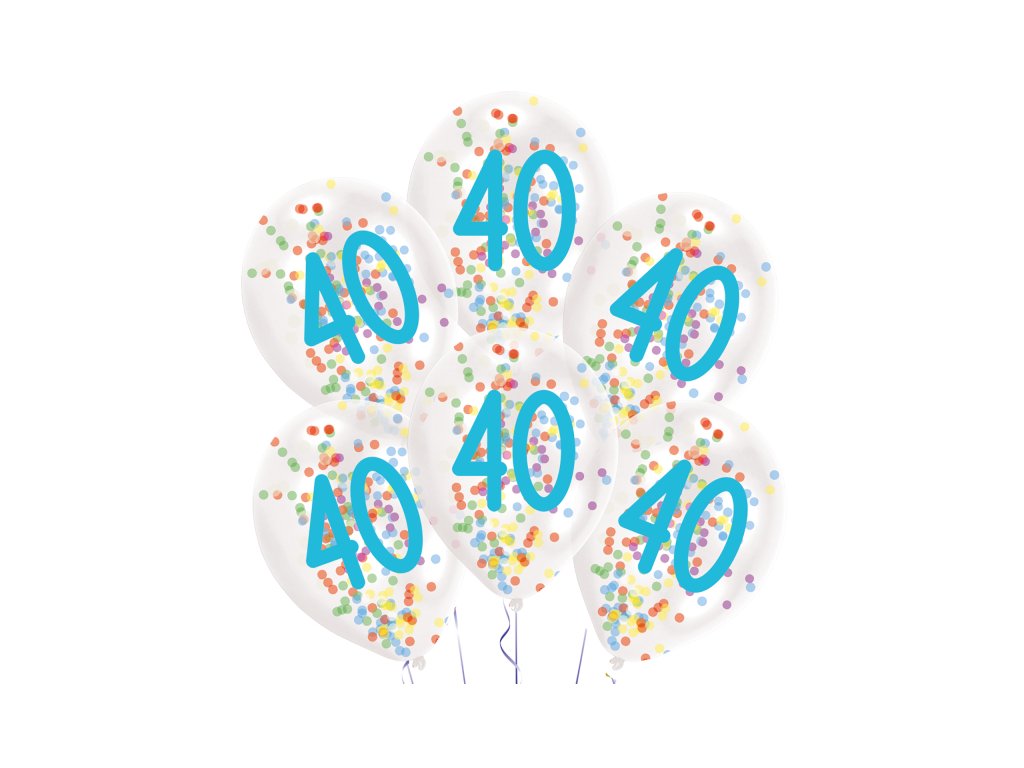 Baloane din latex cu confetti 40