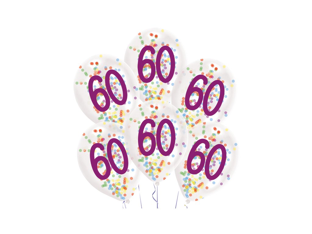 Baloane din latex cu confetti 60