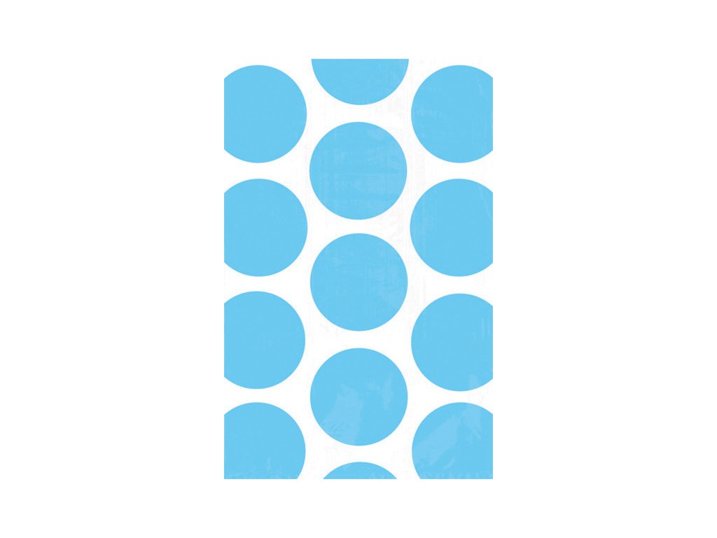 Pungi din hârtie cu puncte - albastre 10 buc