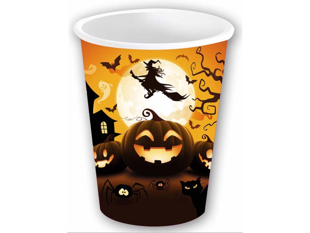 Pahare - Dovleci de Halloween 240 ml 6 buc