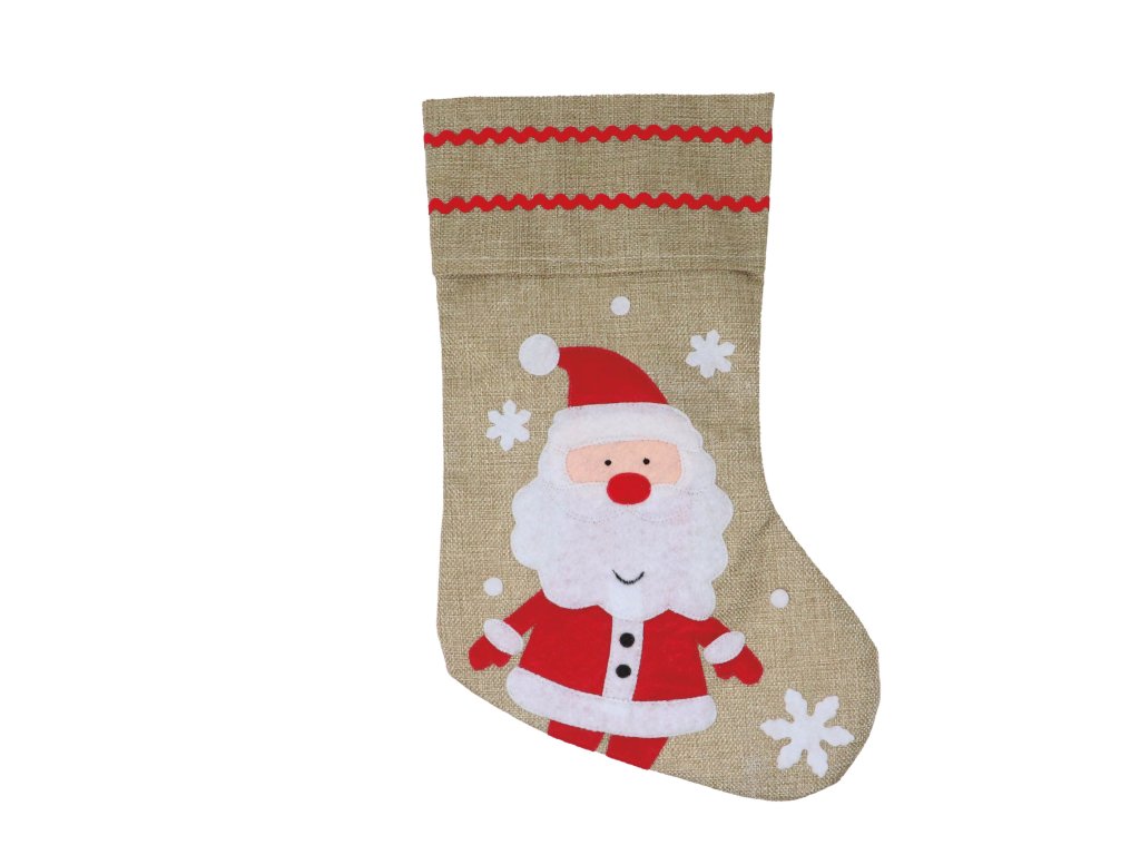 Ciorap de Crăciun de atârnat deasupra șemineului - Moș Crăciun