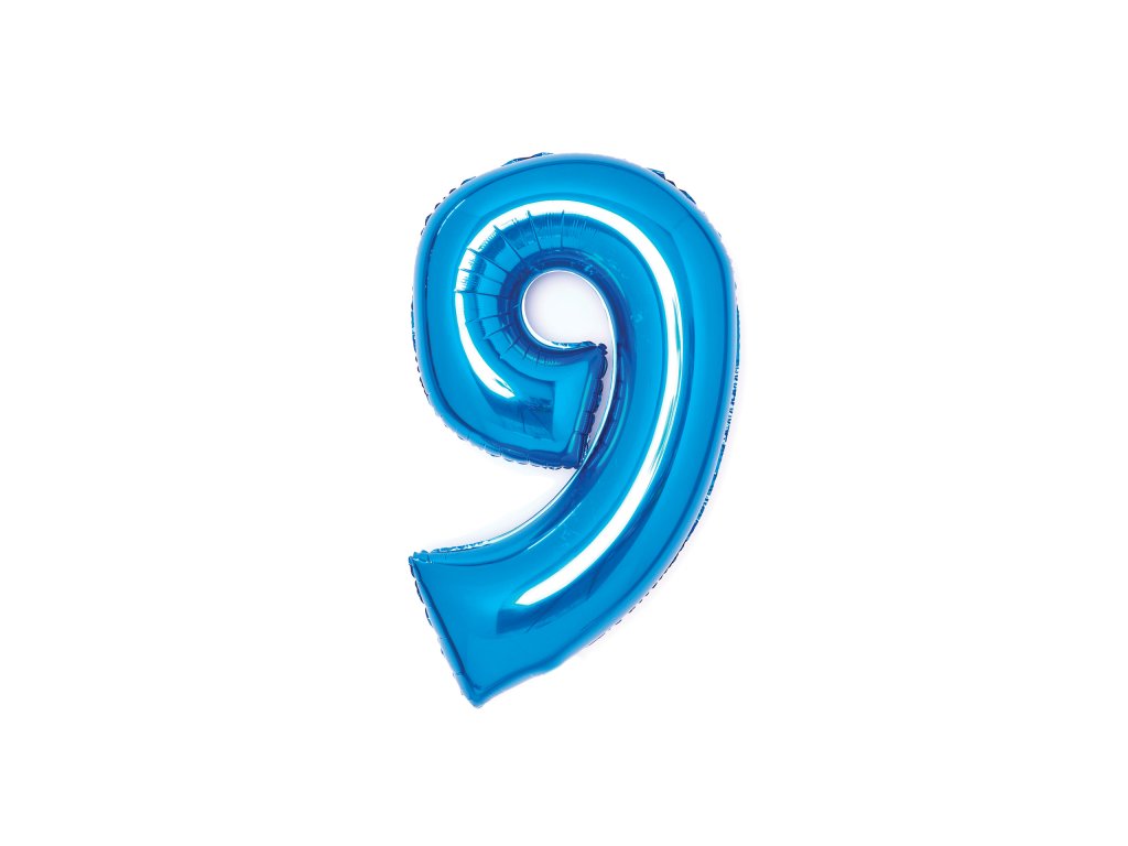 Balon din folie - albastru 9, 66 cm