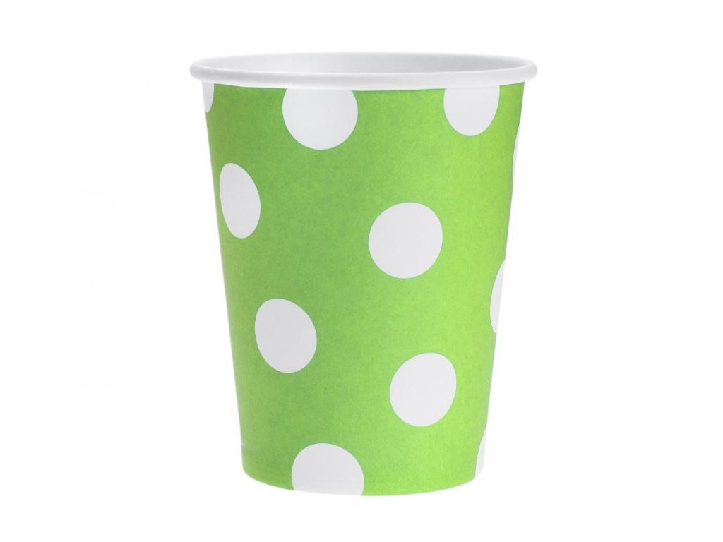 Pahare verzi cu buline 6 buc