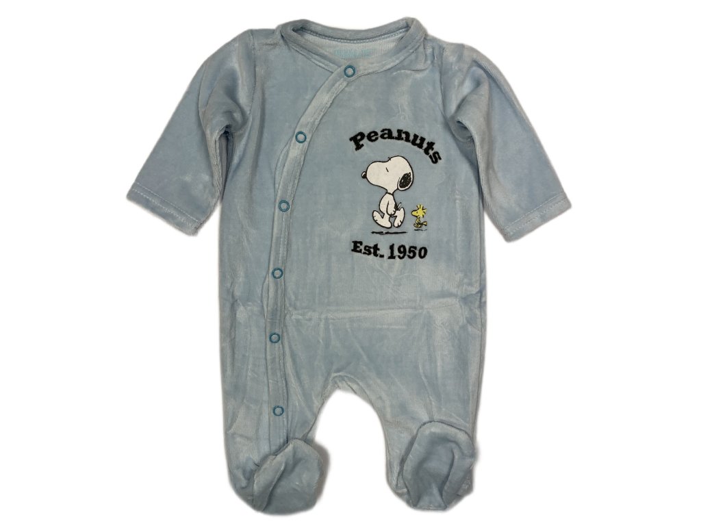 Salopetă pentru bebeluși Snoopy - albastru